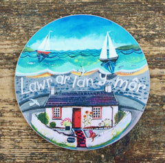 Lawr ar Lan y Môr Coaster|Mat Diod Lawr ar Lan y Môr