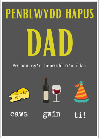 Penblwydd Hapus Dad