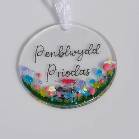 Penblwydd Priodas - Hanging Decoration | Addurn Penblwydd Priodas
