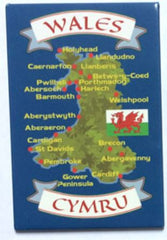 Wales/Cymru Map (Magnet)|Map Cymru/Wales (Magned)