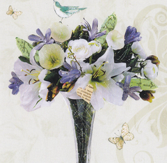 Flowers Tiny Card|Cerdyn Bach - Blodau