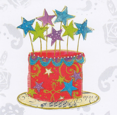 Birthday Cake Blank Tiny Card|Cerdyn Bach - Cacen Penblwydd