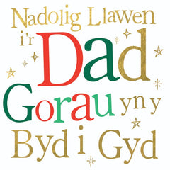 Nadolig Llawen i'r Dad Gorau yn y Byd i Gyd