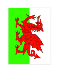 Dragon Large Oblong Sticker|Sticer Baner Cymru