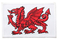 Welsh Dragon Oblong Plain Patch |Bathodyn Hirsgwar Draig Goch