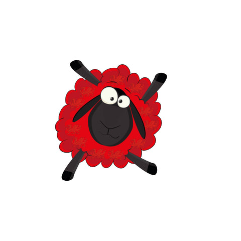 Welsh Red Dragon Sheep Magnet|Magned Dafad Coch!