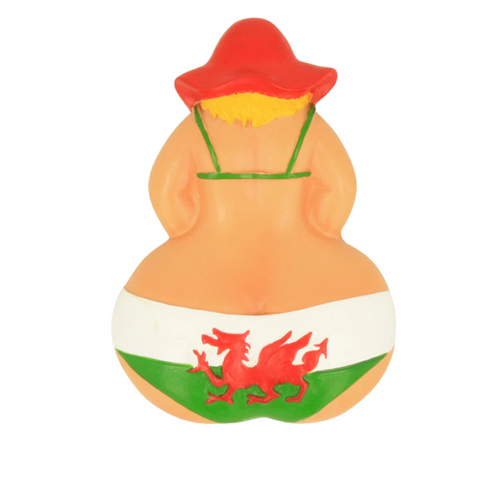 Wales Dragon Bikini Bum Resin Magnet|Magned Bicini Baner Cymru