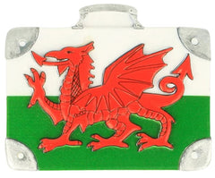 Wales Dragon Suitcase Resin Magnet|Magned Cés Cymru