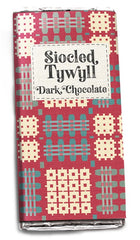 Welsh Blanket Dark Chocolate Bar|Bar Siocled Tywyll Patrwm Carthen