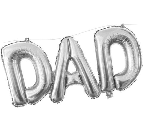 Dad Silver Foil Balloon|Balŵn Dad