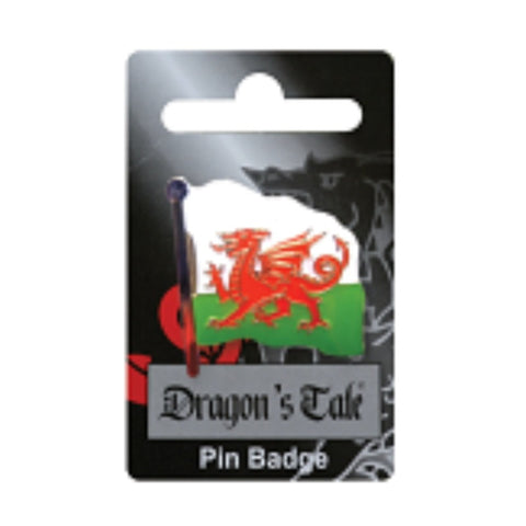 Wavy Wales Flag Pin Badge|Bathodyn Pin Baner Cymru