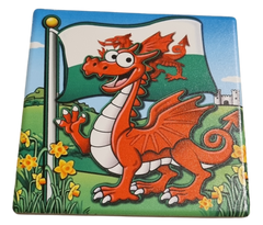 Wales Cute Dragon Coaster|Mat Diod Draig Cymru