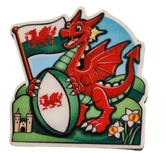 Wales Rugby Red Dragon Magnet|Magned Draig Goch Rygbi