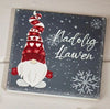 Nadolig Llawen Gonk Coaster|Mat Diod Nadolig Llawen