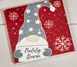 Mat Diod Nadolig Llawen Gonk Coaster Coch 7XS534