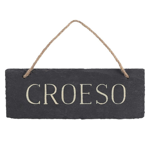Croeso Slate Sign|Arwydd Llechan 'Croeso'