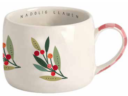 Nadolig Llawen Mug (Sprig & Berries)|Mwg Nadolig Llawen