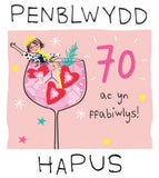 Cannwyll Penblwydd Hapus 70 ac yn ffabiwlys, WCAPIA907