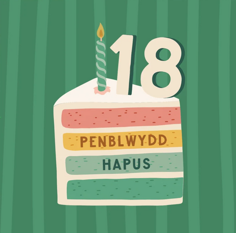 Penblwydd Hapus 18