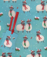 Welsh Woolies Christmas Gift Wrap|Papur Lapio Nadoligaidd Defaid