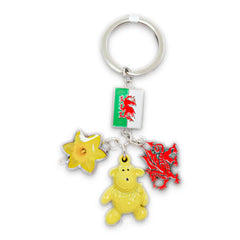 Wales Charm Keyring|Cylch Allweddi Cymru