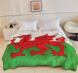 Welsh Flag Soft Touch Throw|Planced Patrwm Baner Cymru