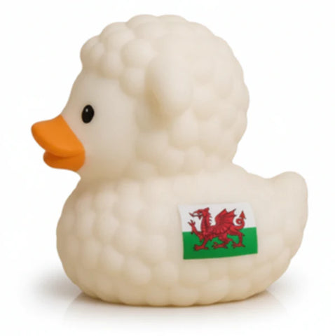 Wales Sheep Rubber Duck| Dafad Rwber Baner Cymru