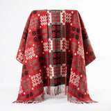 Welsh Red Tapestry Serape|Siôl Patrwm Carthen Coch