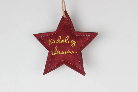 Nadolig Llawen Hanger (Star)|Addurn Nadolig Llawen