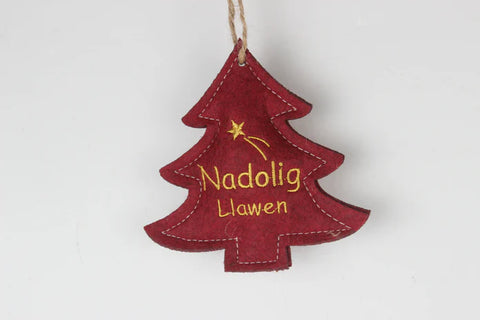 Nadolig Llawen Hanger (Christmas Tree)|Addurn Nadolig Llawen (Coeden Nadolig)