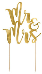 Mr & Mrs Cake Topper|Addurn Cacen 'Mr & Mrs'