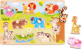 Wooden Animal Peg Puzzle|Jigsô Peg Anifeiliaid