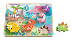 Wooden Dinosaur Chunky Puzzle|Jigsô Deinosoriaid