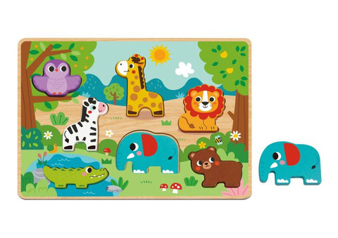 Safari Wooden Chunky Puzzle|Jigsô Pren Saffari