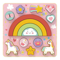 Wooden 2 in 1 Balance Puzzle - Unicorn|Jigsô Pren Uncorn Pinc