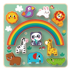 Wooden 2 in 1 Balance Puzzle - Animals|Jigsô Pren Anifeiliaid