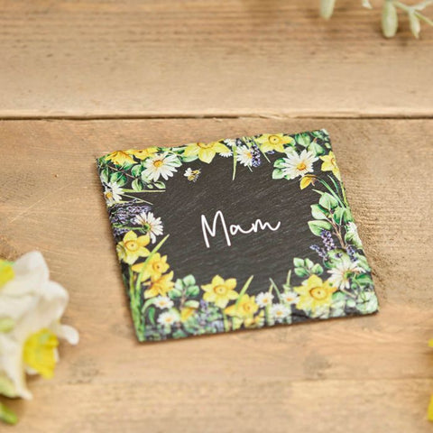 Mam Square Slate Coaster|Mat Diod Mam