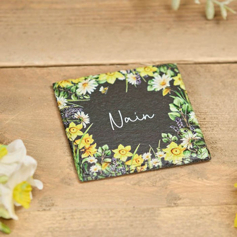 Nain Square Slate Coaster|Mat Diod Nain