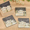 Hapusrwydd Sheep Floral Coaster|Mat Diod Hapusrwydd (Defaid)