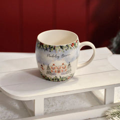 Nadolig Llawen Cottage Scene Mug|Mwg Nadolig Llawen