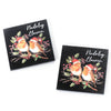 Nadolig Llawen 2pk Slate Coasters|Matiau Diod Llechen Nadolig Llawen