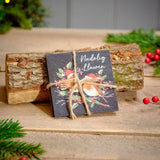 Set o dau Mat Diod Llechan Nadolig Llawen, 7XA403