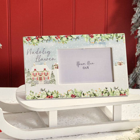 Nadolig Llawen Ceramic Photo Frame|Ffrâm Nadolig Llawen Seramig