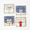 Welsh Christmas Cottage Coasters|Matiau Diod Nadolig Llawen