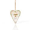 Nadolig Llawen Ceramic Cottage Heart Hanger|Nadolig Llawen