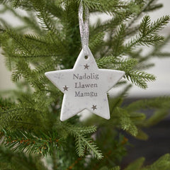 Welsh Mamgu Christmas Star | Seren Nadolig Llawen Mamgu