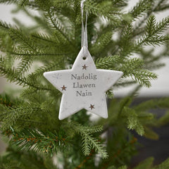 Welsh Nain Christmas Star | Seren Nadolig Llawen Nain