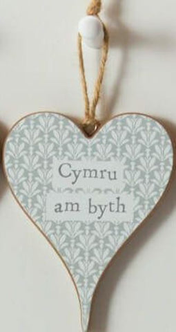 Cymru am Byth Hanging Hanger|Addurn Calon Cymru am Byth