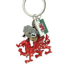 Wales Sparkle Keyring|Cylch Allweddi Cymru
