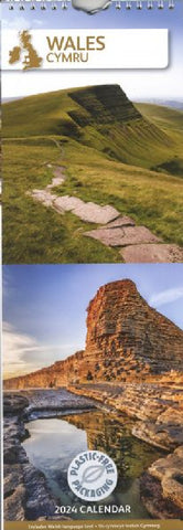 Wales 2024 Slim Calendar|Calendr Cymru 2024